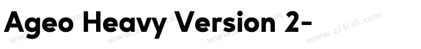 Ageo Heavy Version 2字体转换